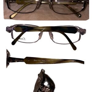 Diva Emerald and Silver Rhinestone Glasses